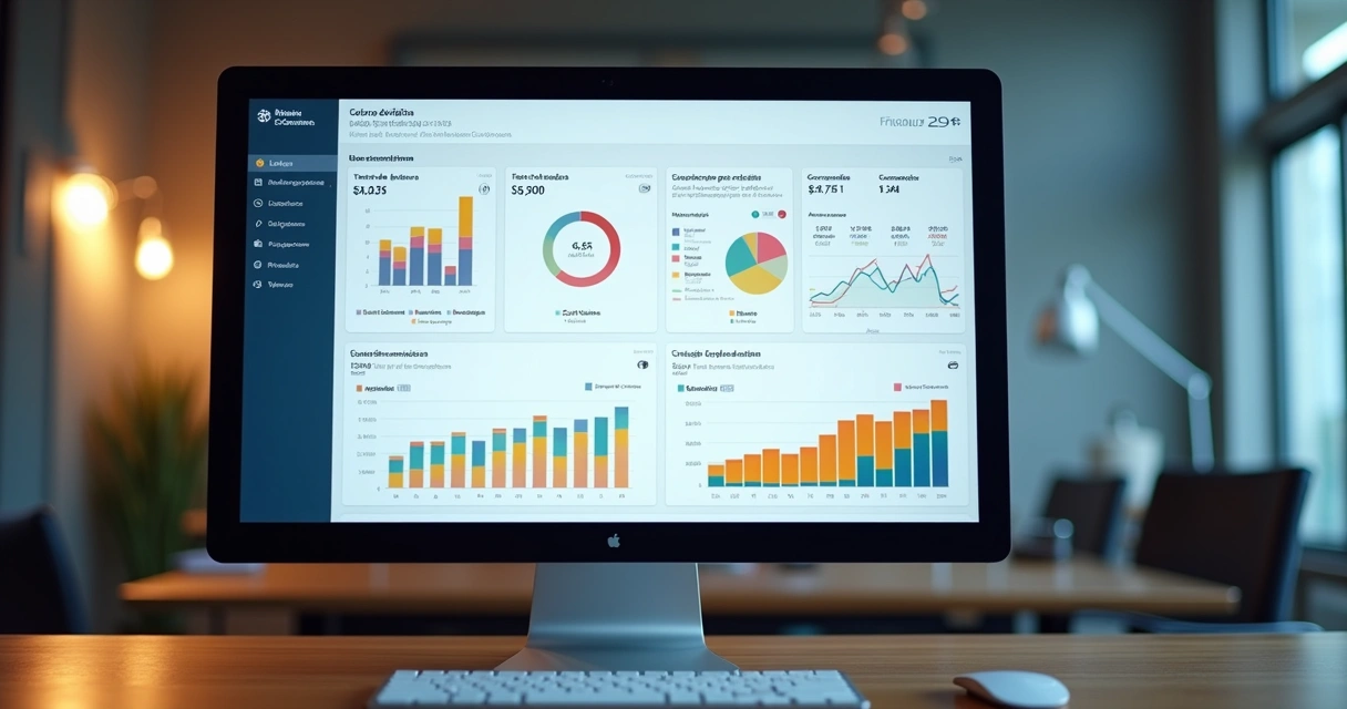 Painel de análise de campanha de automação com gráficos e métricas em português