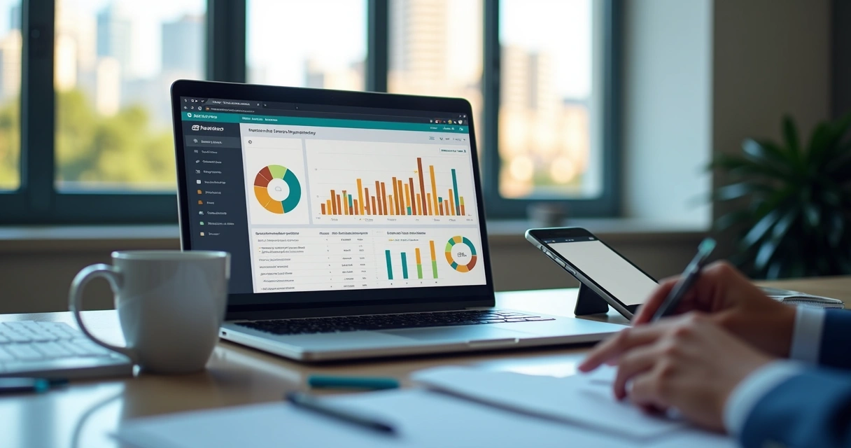 Dashboard com análise de dados de vendas em português no notebook 