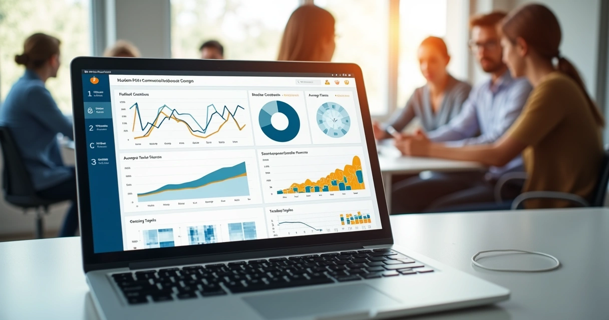 Painel de dados do desempenho de alunos em curso online 