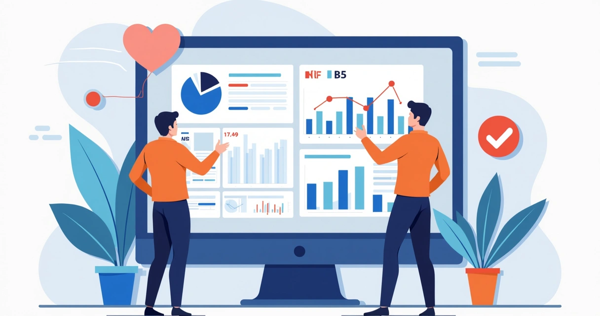 Dashboard colorido com análise de feedback NPS