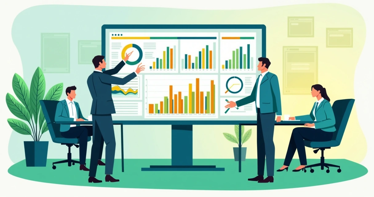 Dashboard de análise financeira com gráficos 