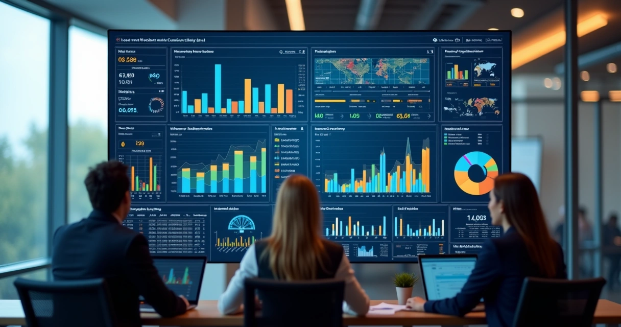Dashboard financeiro com gráficos e indicadores de cobrança 