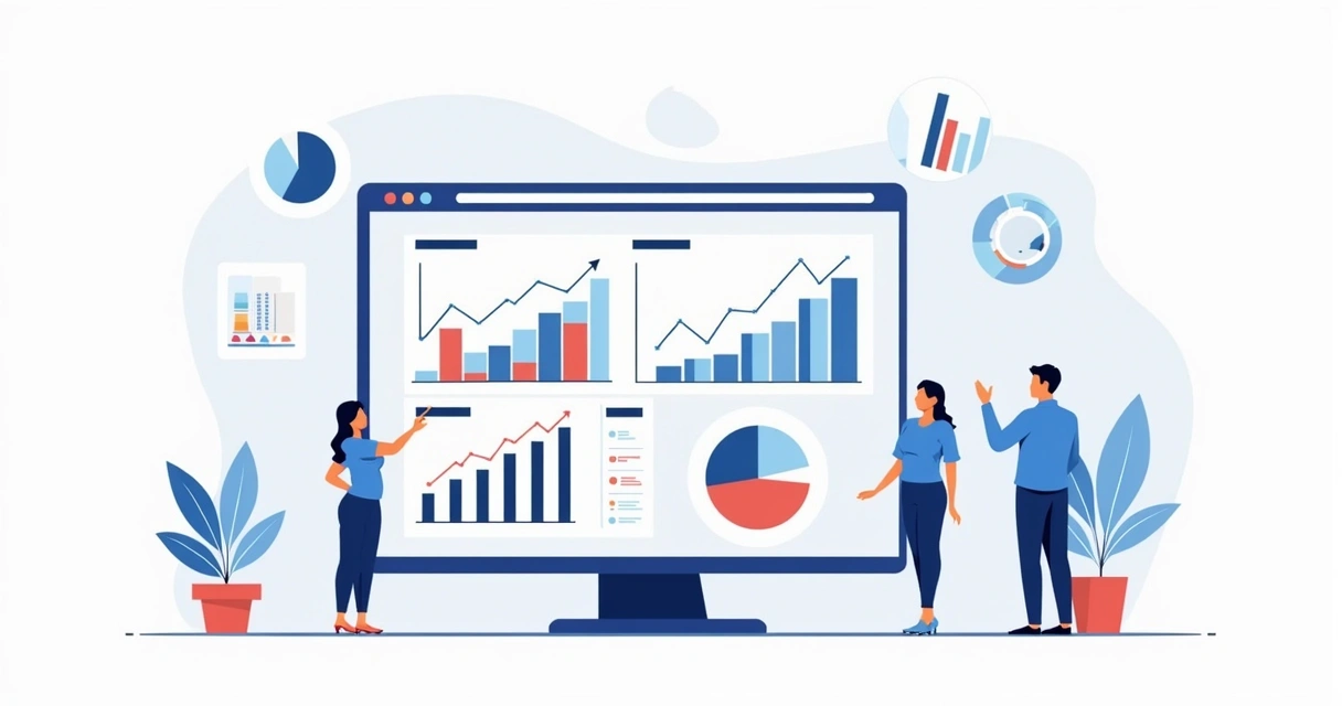 Dashboard digital mostrando métricas de site 