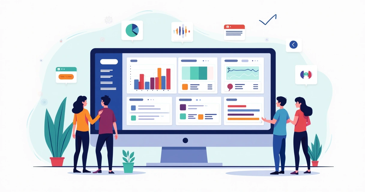 Dashboard de análise de respostas NPS em tela de computador