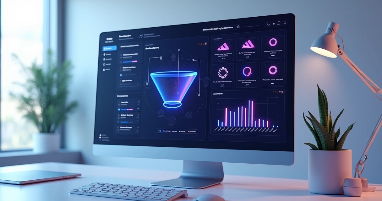 Dark funnel em parcerias: mensure a influência invisível na receita Dashboard mostrando análise detalhada do funil de parcerias