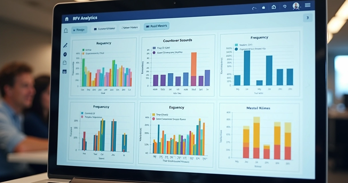 Dashboard mostra análise RFV, segmentação de clientes e indicadores de valor 