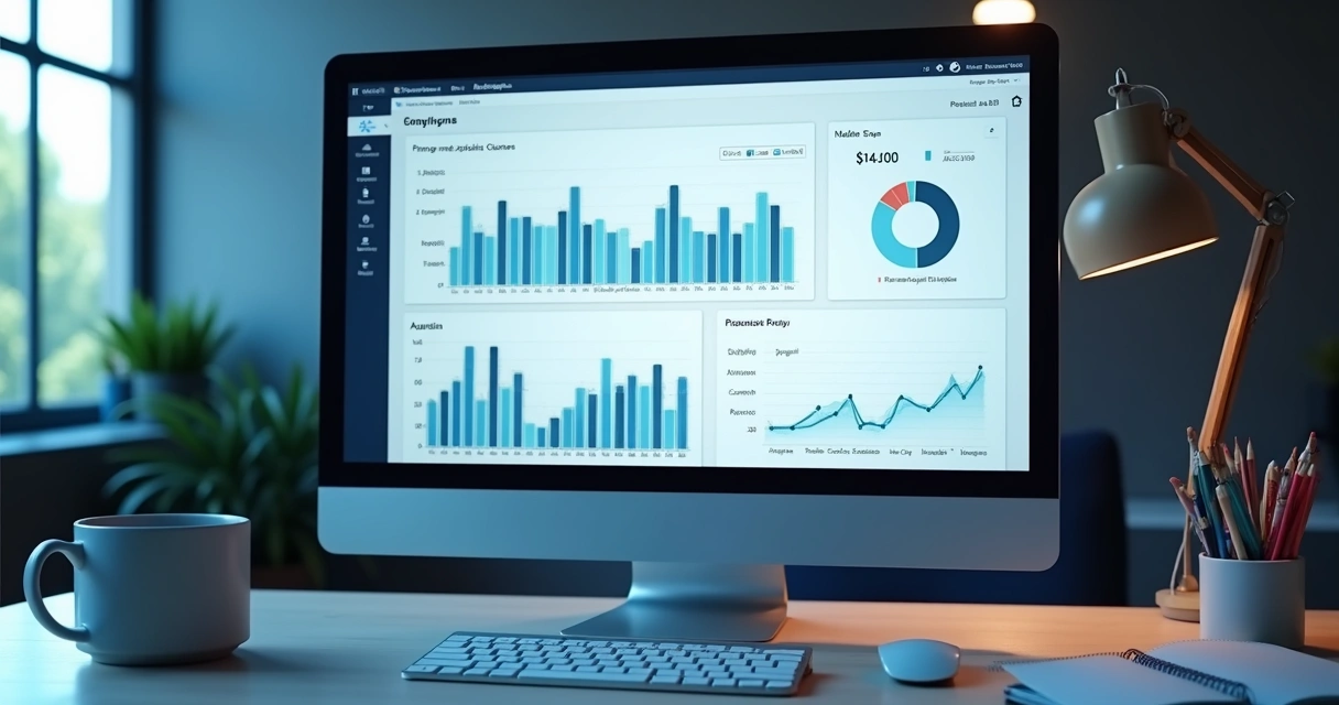 Dashboard mostrando métricas de análise de topic clusters 