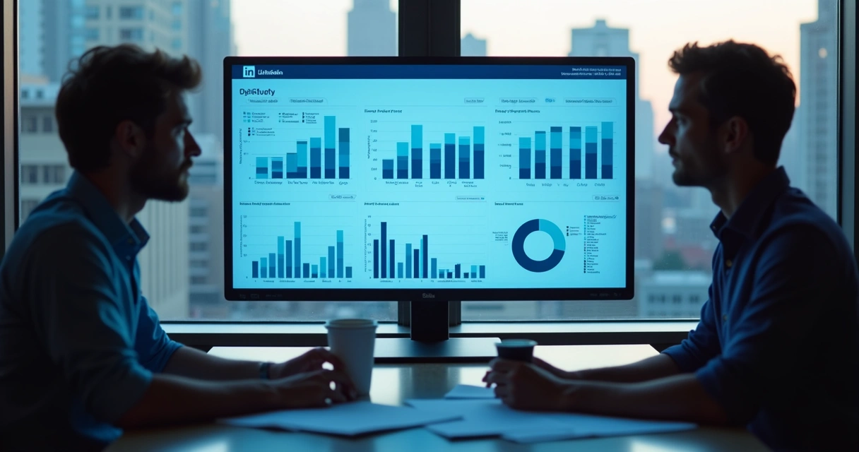 Dashboard com métricas de prospecção LinkedIn 