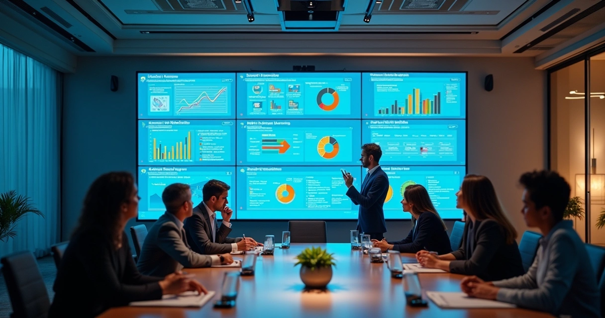 Painel de controle analítico em Notion para grandes corporações 