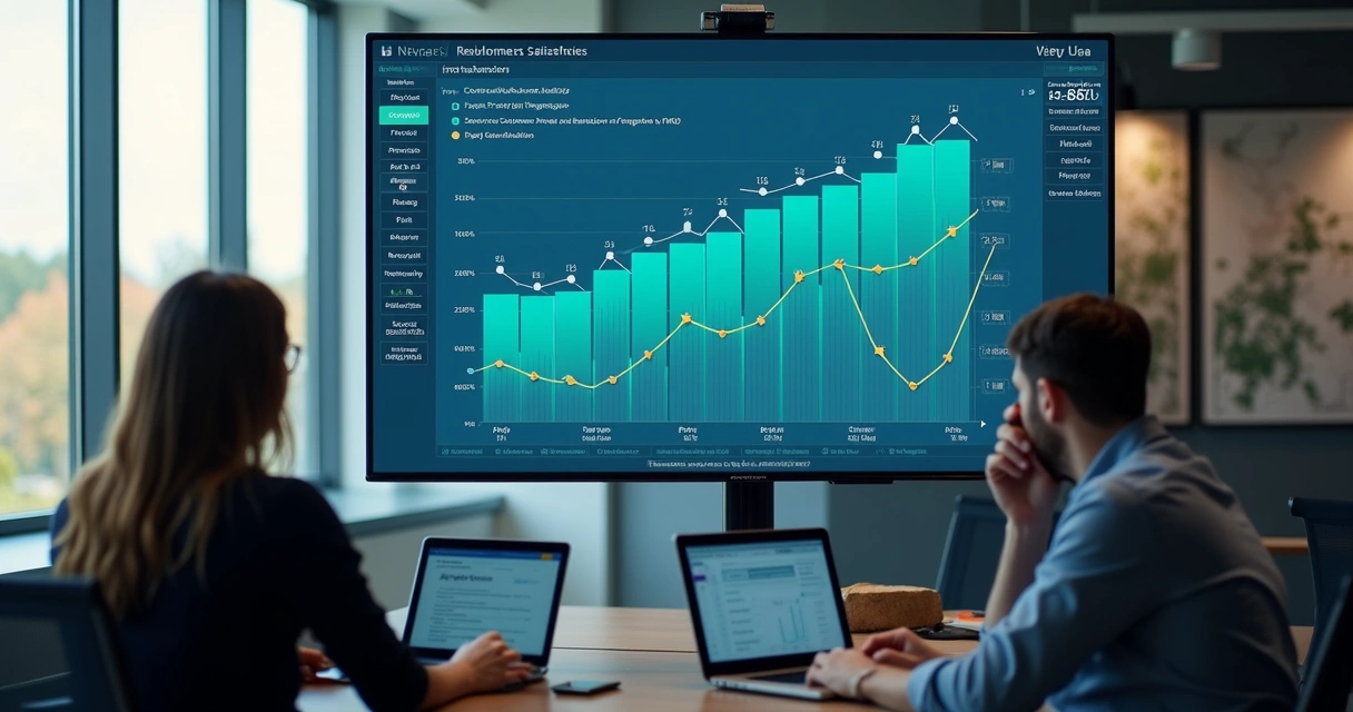 Painel de analytics com gráficos de satisfação e engajamento de clientes com IA 