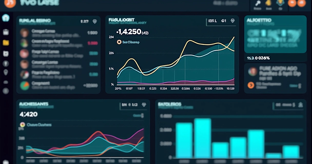 Dashboard de analytics para grupos WhatsApp mostrando alertas e gráficos de engajamento 