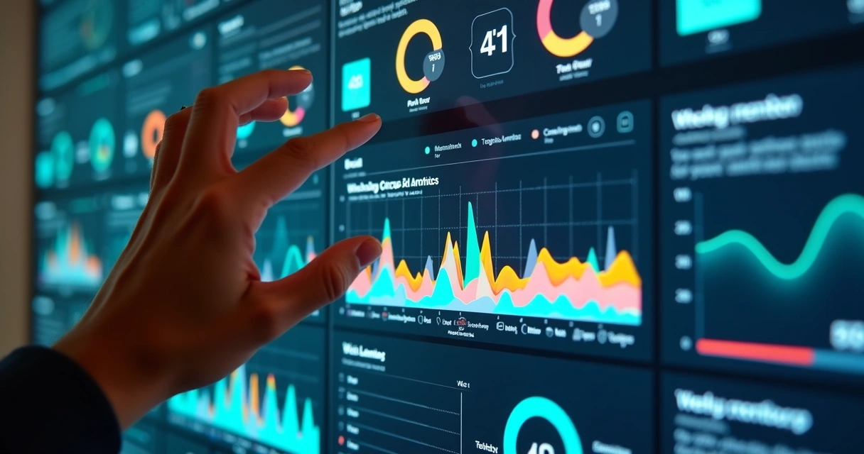 Dashboard de analytics mostrando insights de grupos WhatsApp 