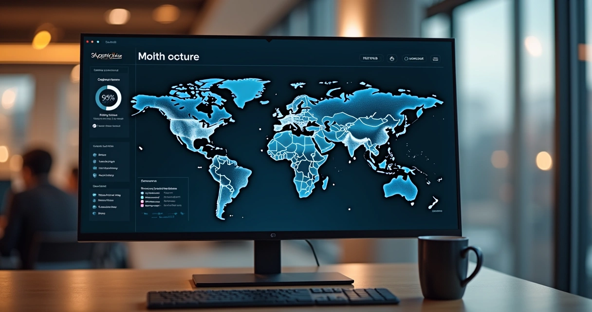 Dashboard de antivírus corporativo mostrando status de ameaças