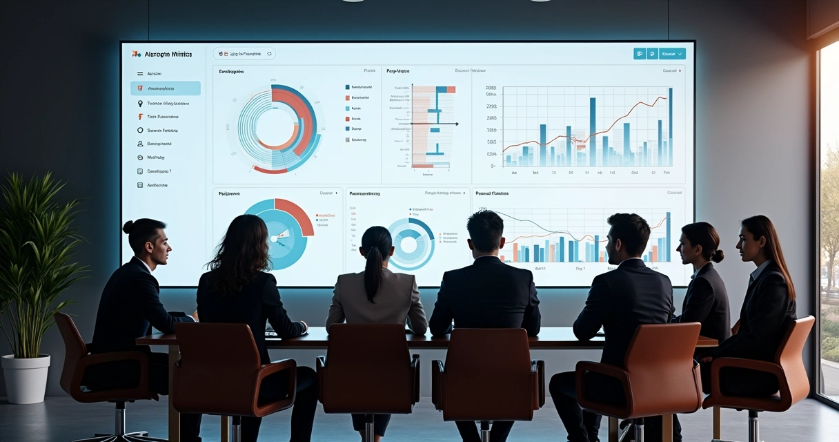 Dashboard mostrando aprovações de processos em empresa 