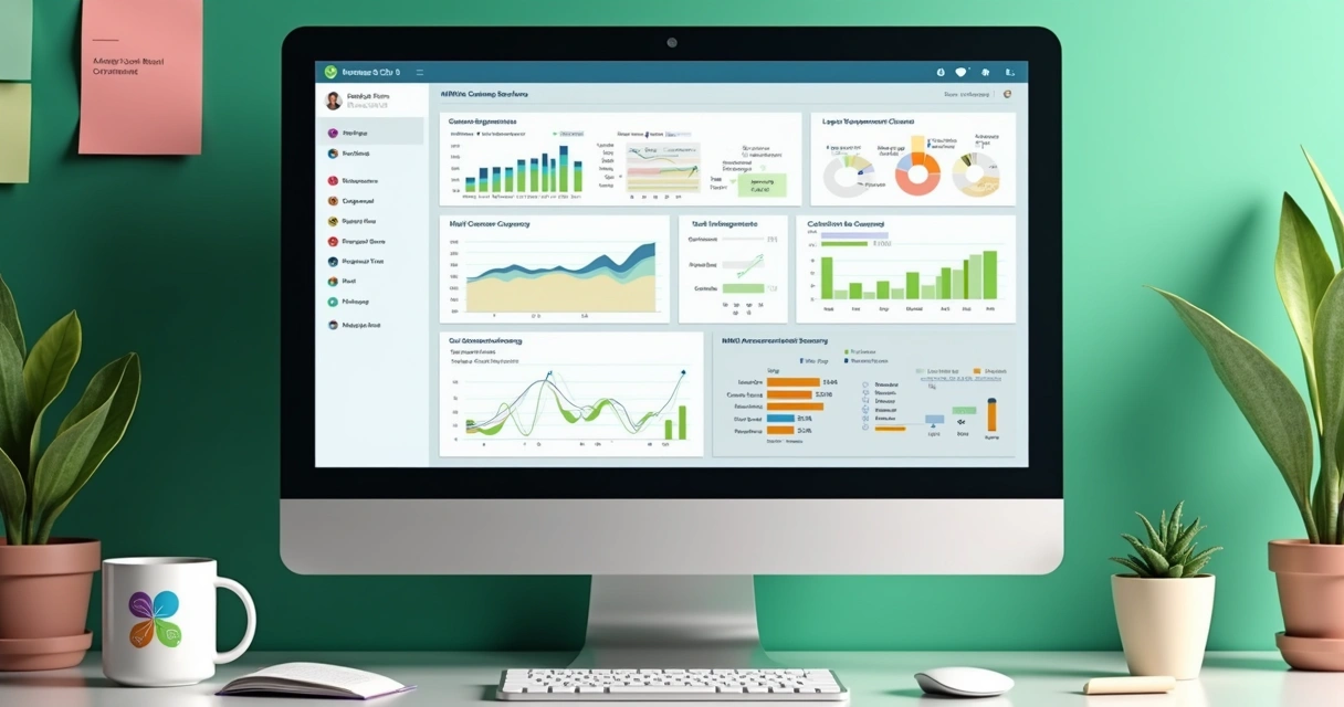 Dashboard de atendimento omnichannel mostrando métricas e fluxos. 