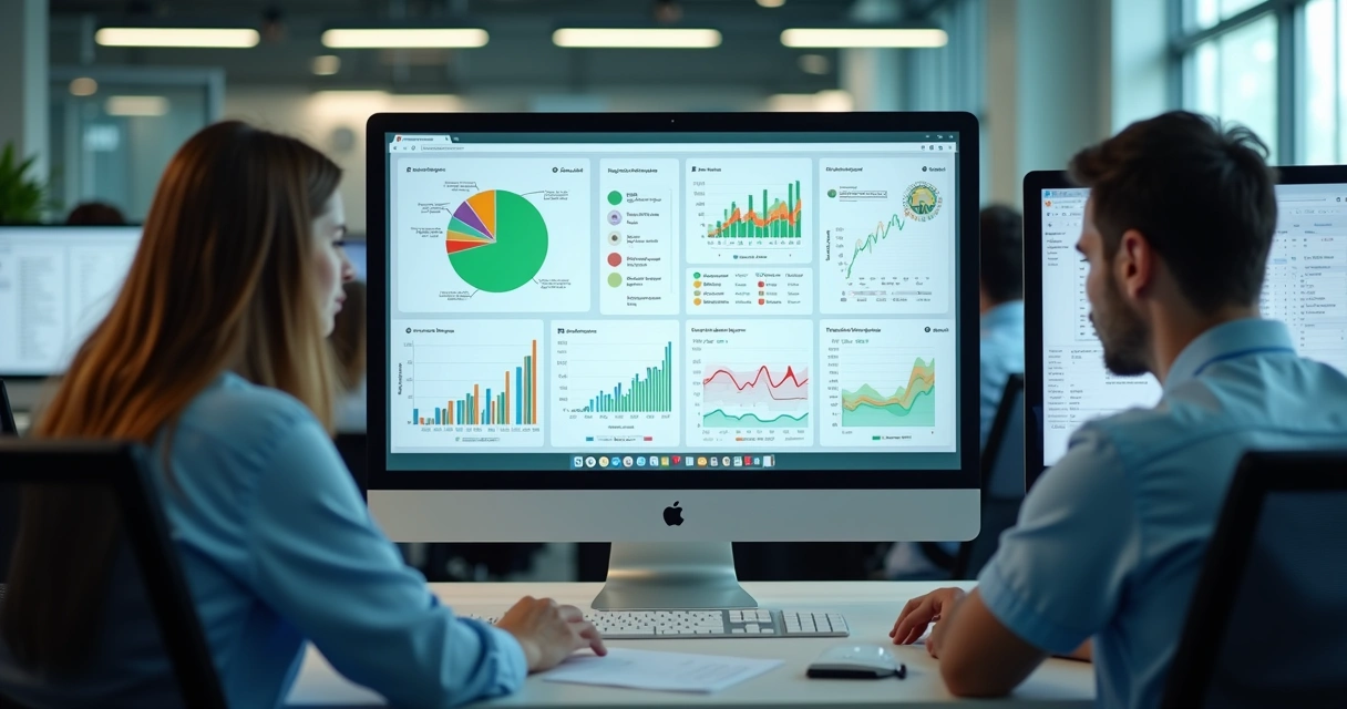 Dashboard de atendimento do WhatsApp com gráficos coloridos e dados em destaque 
