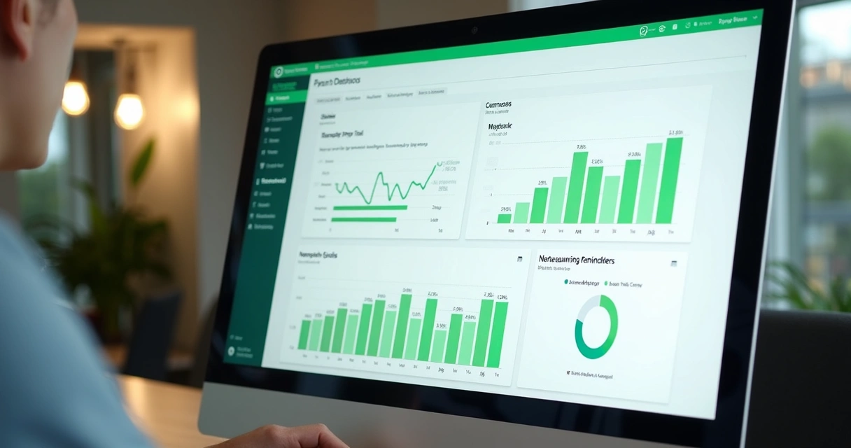 Dashboard mostrando métricas de auditoria das trilhas no WhatsApp 