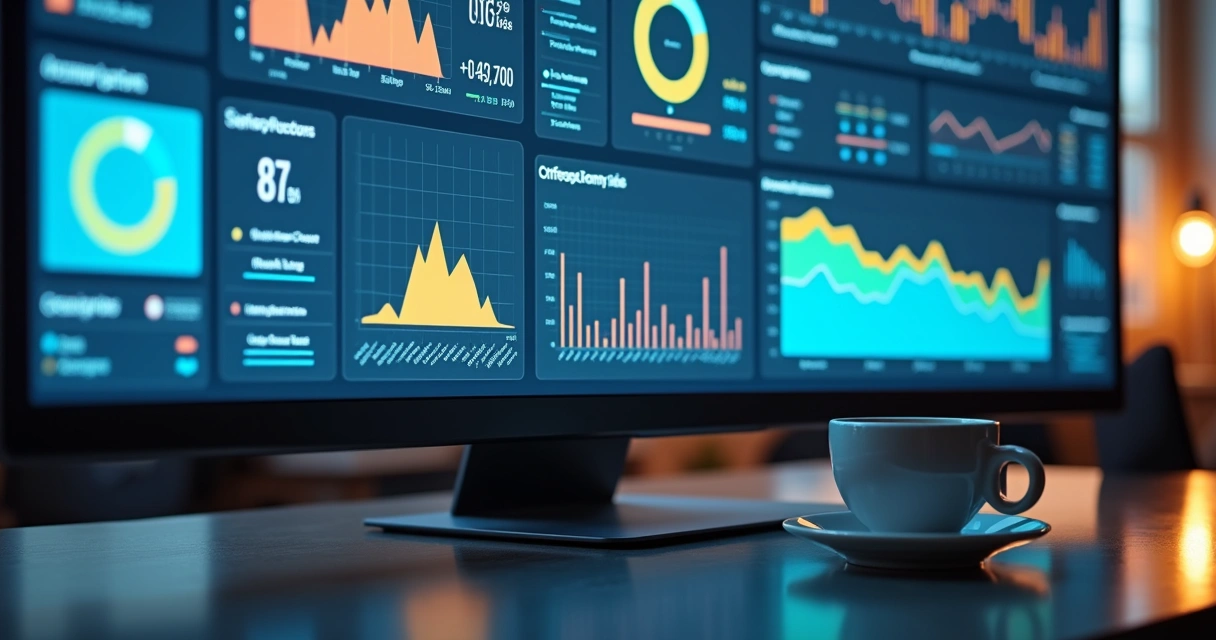 Tela de dashboard mostrando automações contábeis rodando 