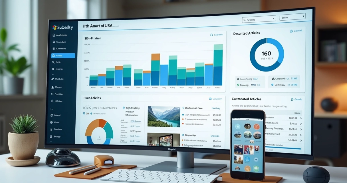 Plataforma de dashboard exibindo relatórios e artigos publicados automaticamente por IA 
