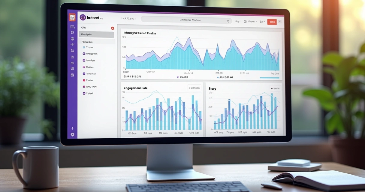 Dashboard com métricas de Instagram 