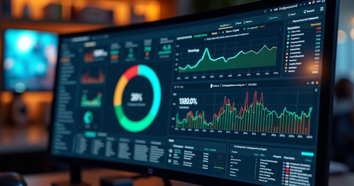 Dashboard de automação de precificação em tela de computador
