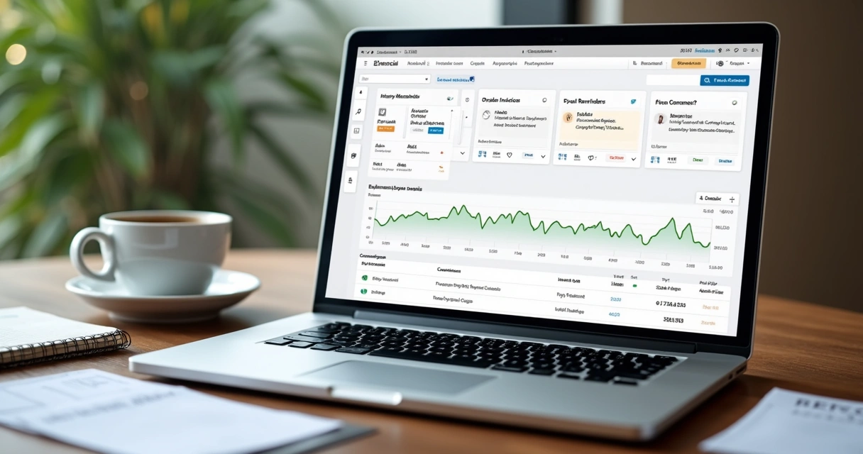 Tela de dashboard financeiro de pequenas empresas com automação de cobranças