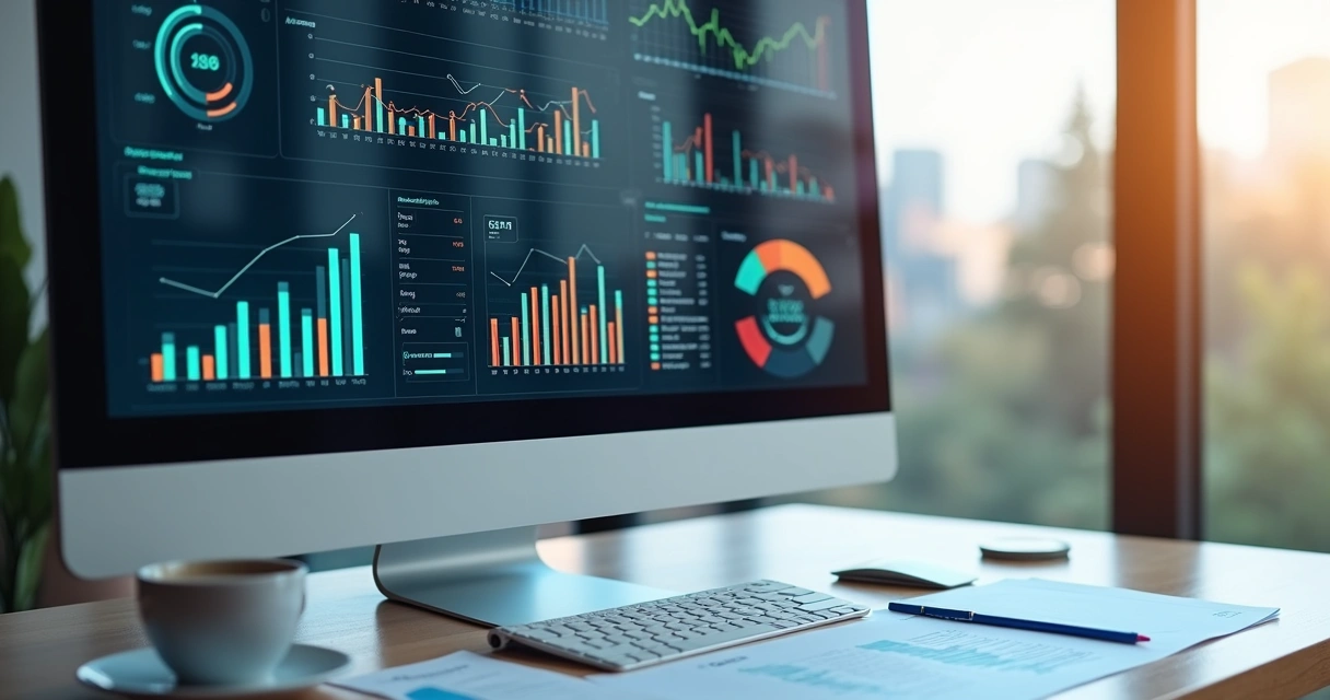 Dashboard de análise de negócios avançado com gráficos detalhados 