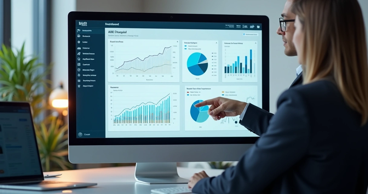 Dashboard digital com métricas de vendas B2B 