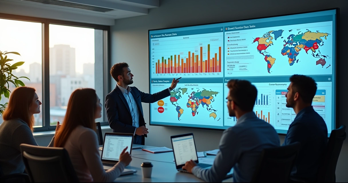 Painel do Power BI com gráficos de empresas 