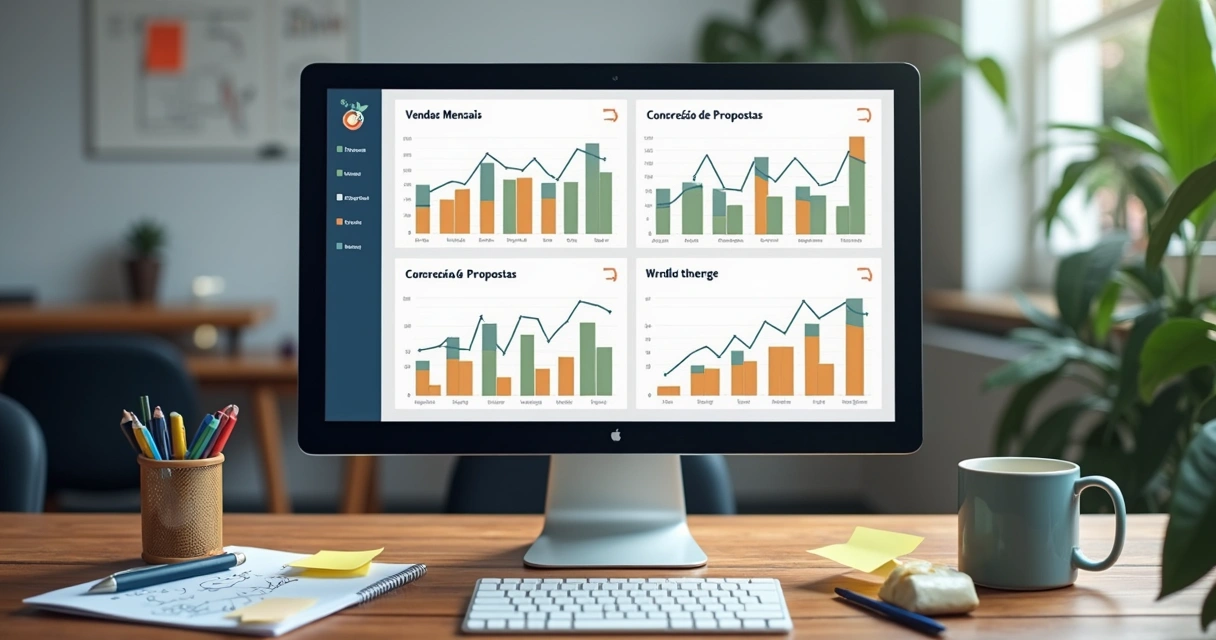 Dashboard de vendas simples para pequena empresa 
