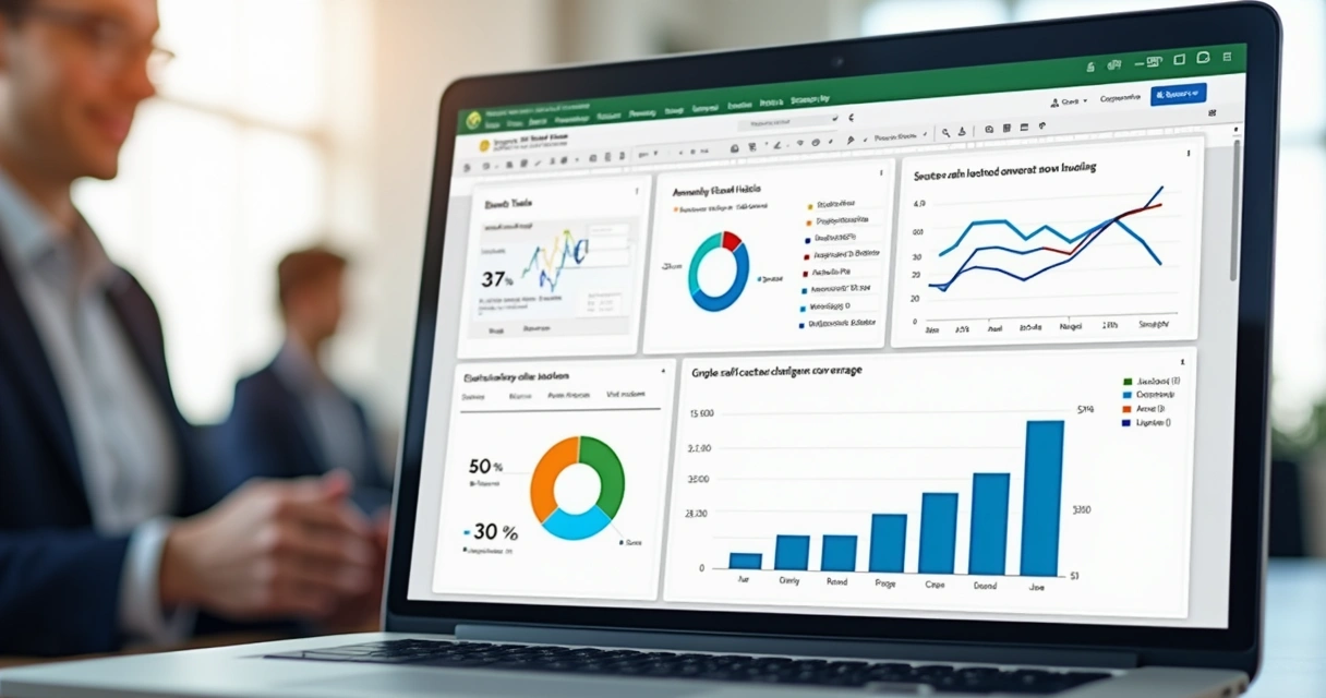 Dashboard de BI simples criado em planilha 