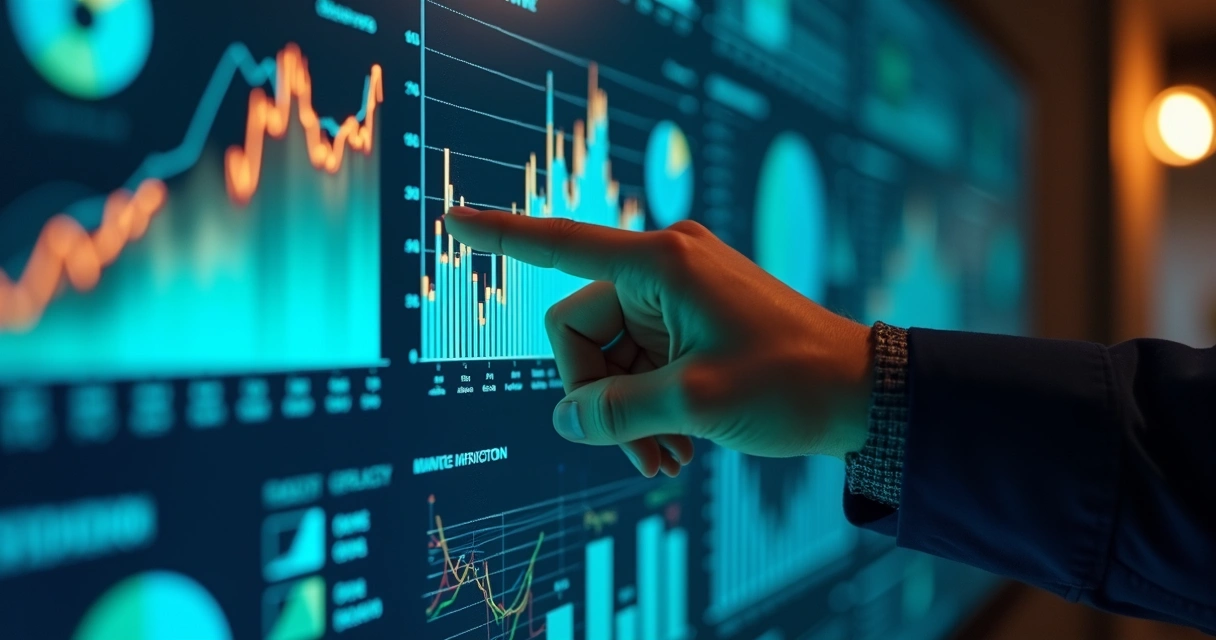 Dashboard de business intelligence com gráficos de tendências e mapas geográficos