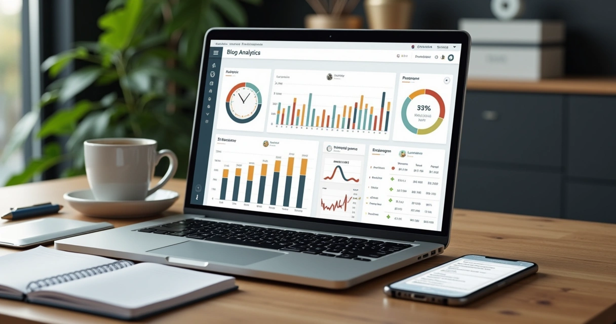 Exemplo de dashboard de blog automatizado 