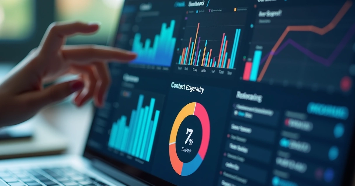 Dashboard de CRM exibindo métricas de campanha política 