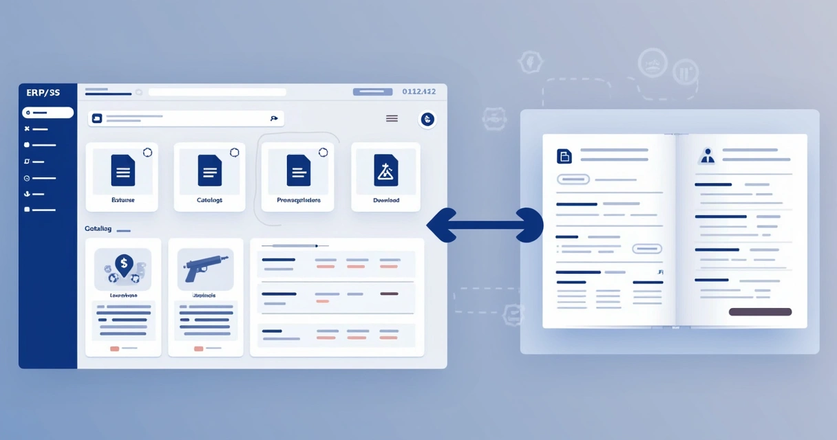 Dashboard de ferramenta Catálogo Mobile integrando ERP e geração de catálogo