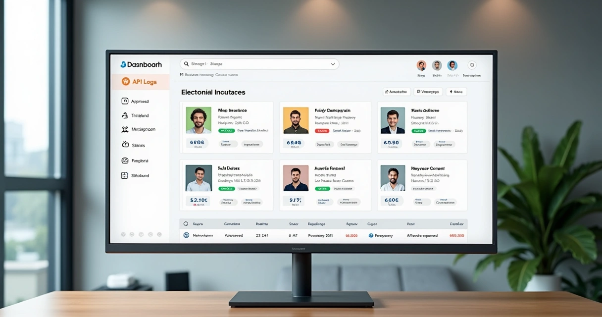 Painel centralizado exibindo status de notas fiscais emitidas 