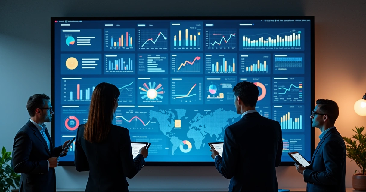 Dashboard centralizado com métricas de negócios 