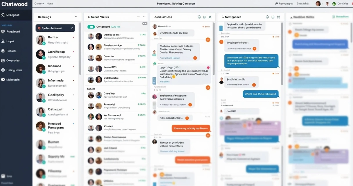 Painel principal de centralização de canais no Chatwood