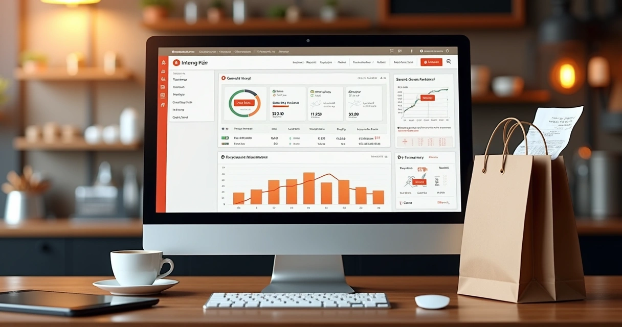 Dashboard de pedidos online em lanchonete digitalizada 