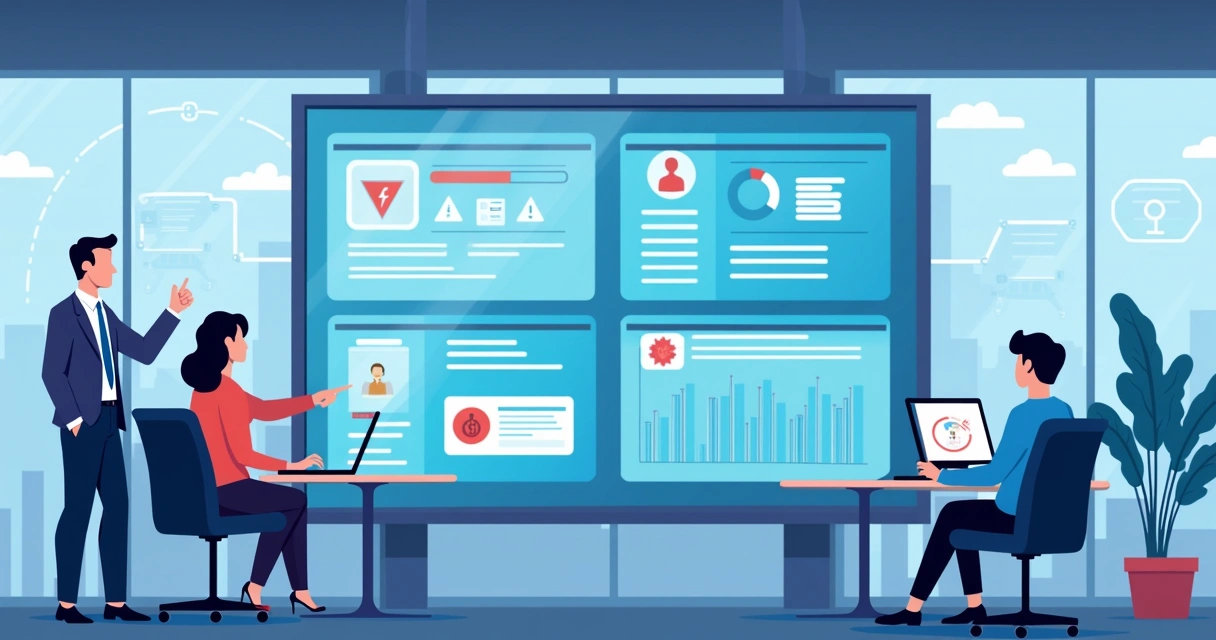 Dashboard de nuvem exibindo incidentes de segurança em tempo real