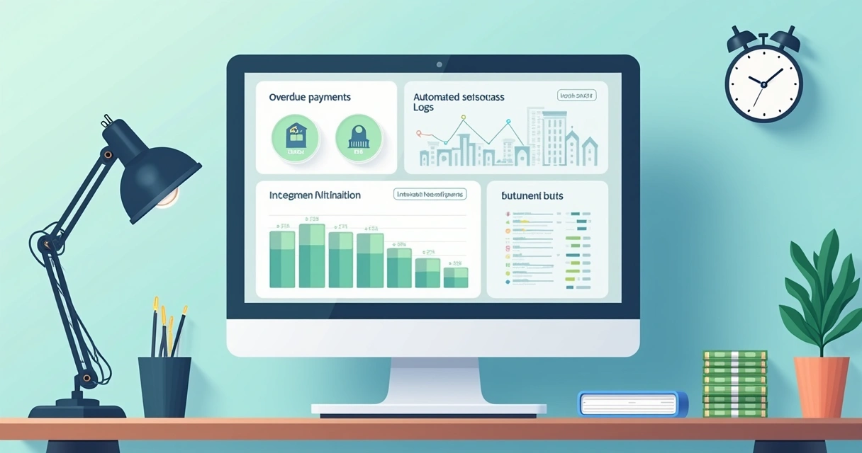 Dashboard digital de cobrança com gráficos de inadimplência 