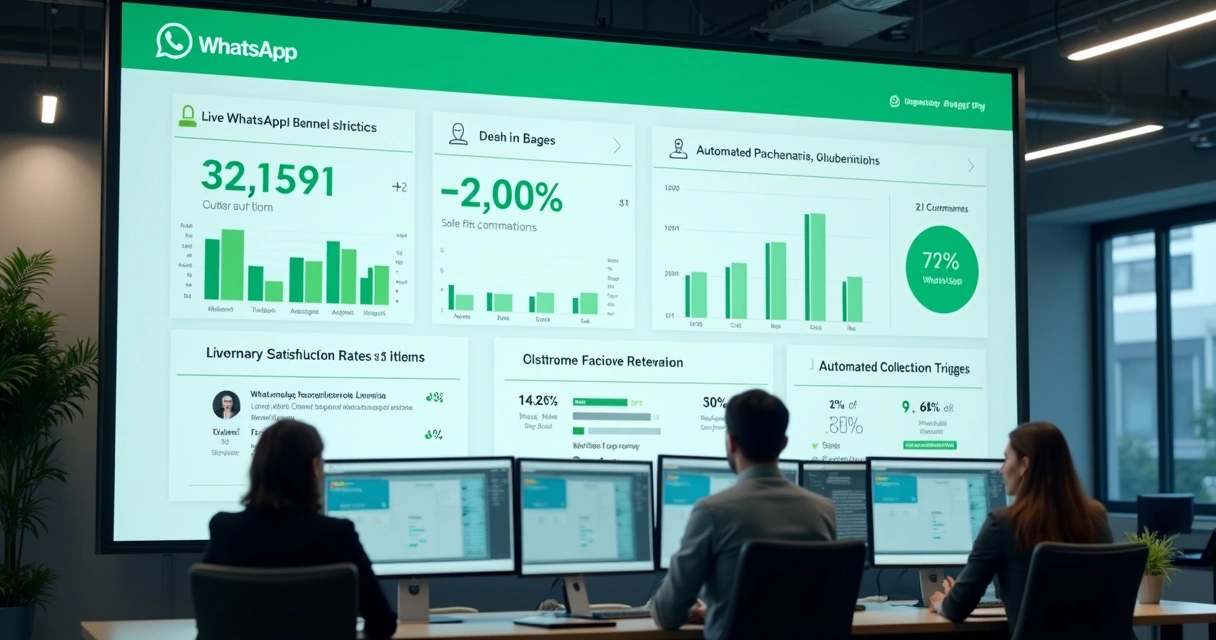 Dashboard de cobrança por WhatsApp com gráficos de recuperação em tempo real 