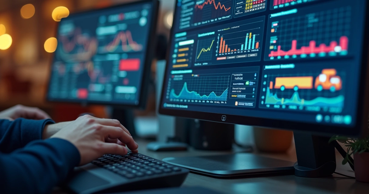 Dashboard digital de operações de comex mostrando atrasos, prazos e alertas 