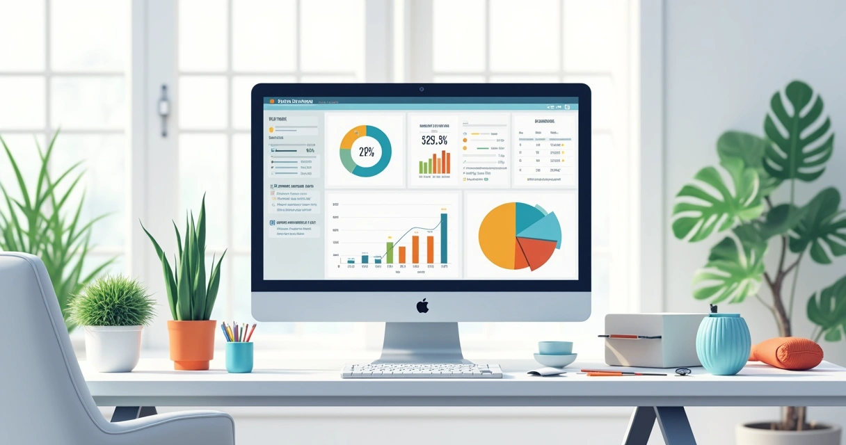 Dashboard de comisiones y bonificaciones en pantalla con gráficos y datos 