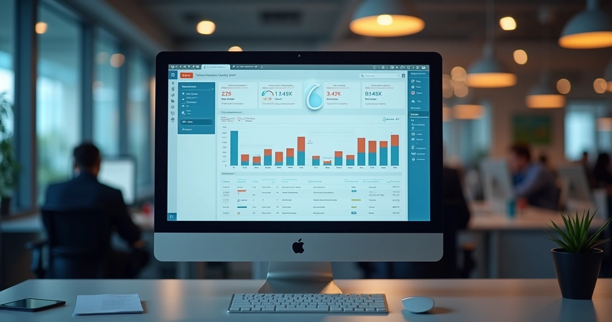 Dashboard mostrando dados de conciliação bancária 
