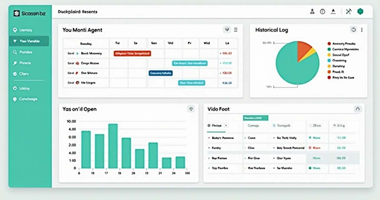 Dashboard digital com visão geral da gestão de condomínio