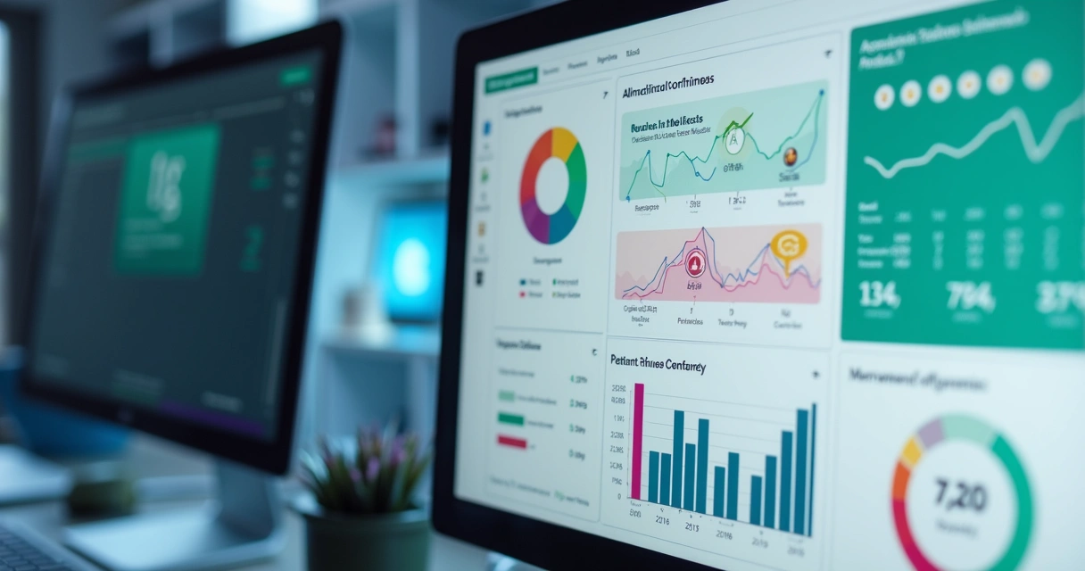 Dashboard digital mostrando confirmações de consultas em clínica 