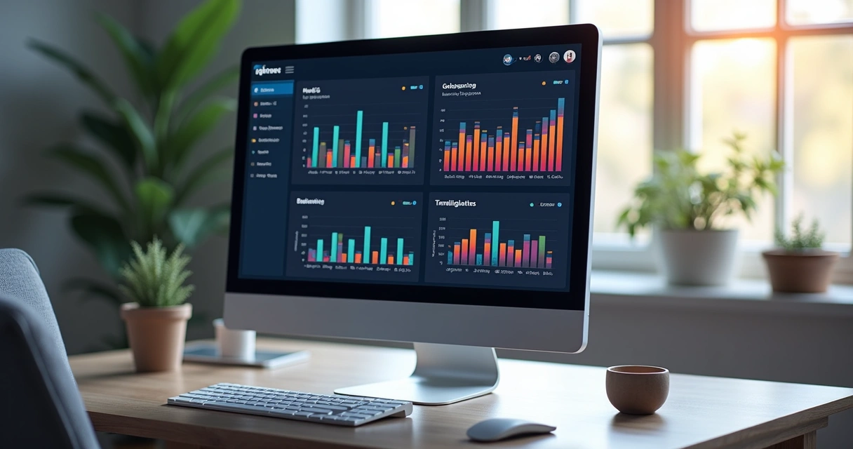 Tela de dashboard mostrando gráficos de acompanhamento de processos judiciais 