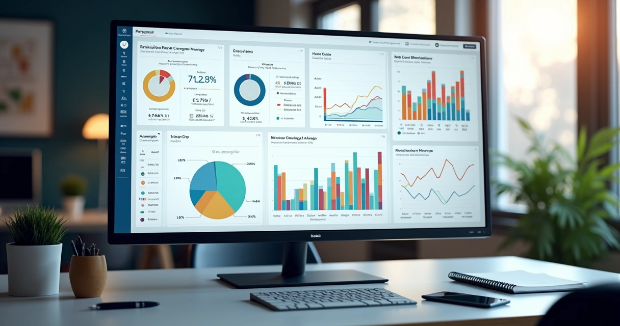 Dashboard financeiro personalizado com gráficos e indicadores para diferentes clientes 