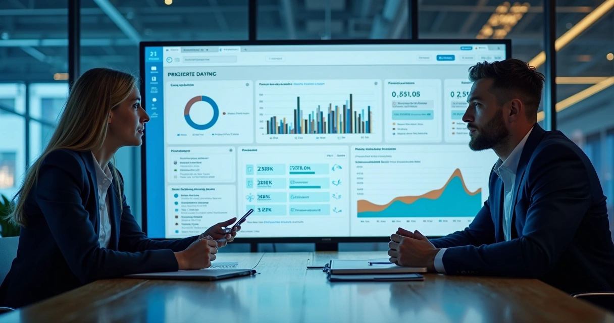 Painel moderno com análise preditiva e visualização de métricas contábeis 